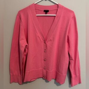 Talbots Women’s Pink 2X Button Up Cardigan Sweater Office Business Casual